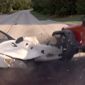 Forensic animation showing Jeep crash