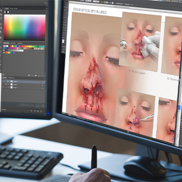 Dog bite injuries and surgical repair