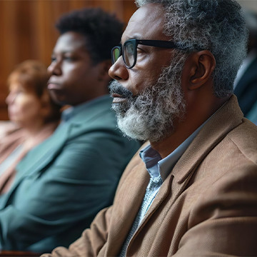 Jury in courtroom