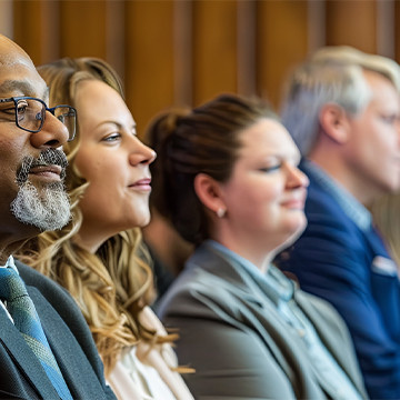 Jury in courtroom