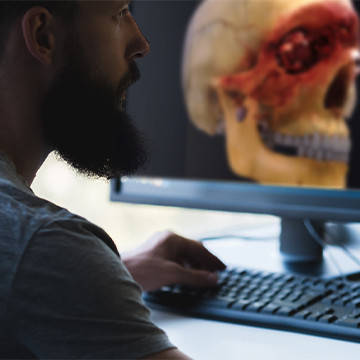 Artist working on a project.