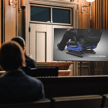 Visuals on display in courtroom