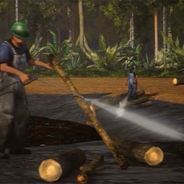Environmental cleanup animation