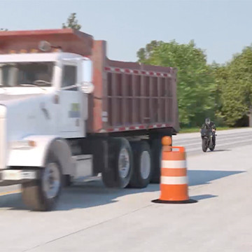 Animation still showing motorcycle collision