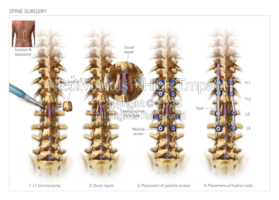 Laminectomy with Poster Fixation