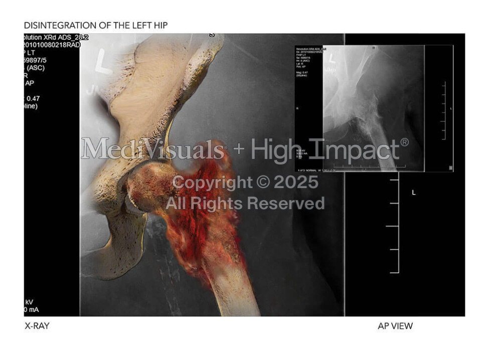 Disintegration of the Left Hip