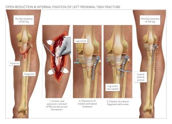 Open Reduction & Internal Fixation of Left Proximal Tibia Fracture