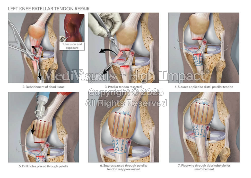 Left Knee Patellar Tendon Repair