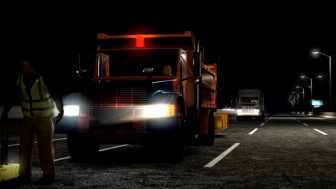 Highway Workers Struck by Semi