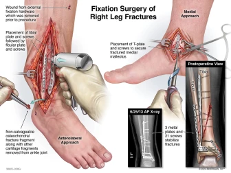 Fixation Surgery of Right Leg Fractures