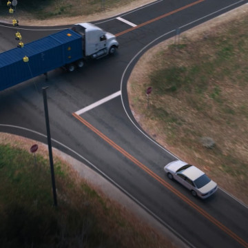 Confidential Settlement: Animating Collision of Car Running Intersection and Hitting Truck